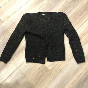 Express Gold/Black Sequence Cardigan, Size M